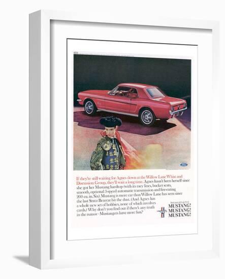 1965 Mustang-Agnes Not Herself-null-Framed Art Print