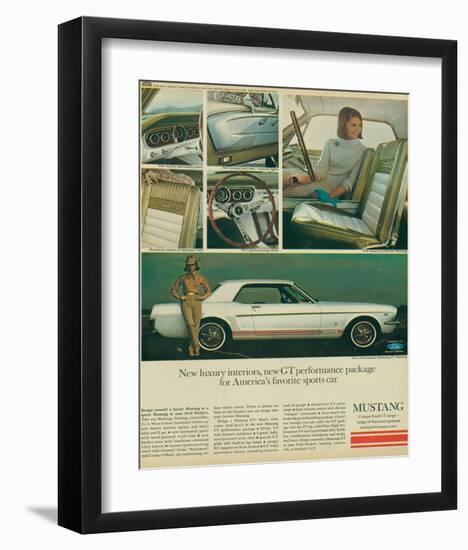 1965 Mustang-Luxury Interiors-null-Framed Art Print