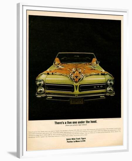 1965 Pontiac Gto Tiger Hood-null-Framed Premium Giclee Print