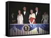 1965 Presidential Inauguration: the Lyndon Johnsons with Muriel and Hubert Humphrey-null-Framed Stretched Canvas