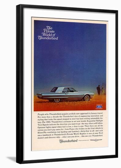 1965 Thunderbird Luxury Travel-null-Framed Art Print