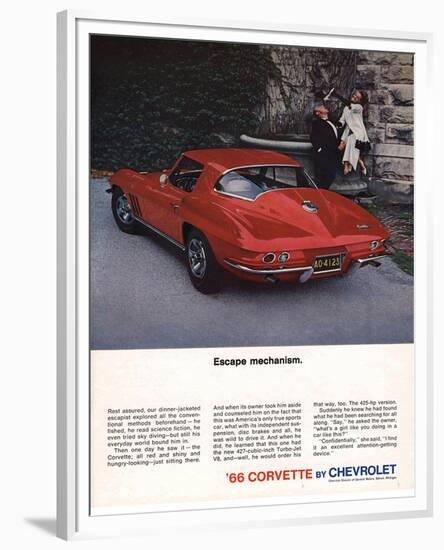 1966 Corvette Escape Mechanism-null-Framed Premium Giclee Print