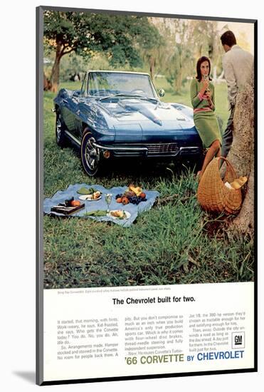 1966 GM Corvette Built for Two-null-Mounted Art Print