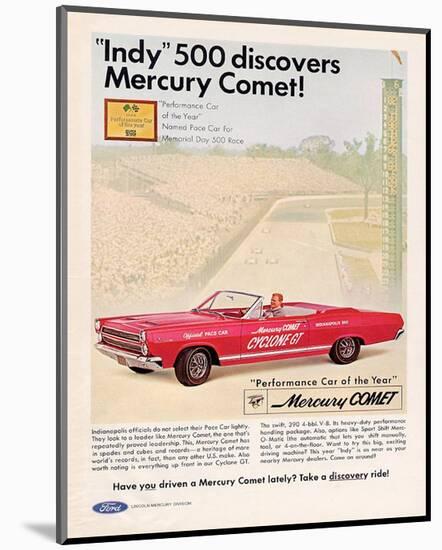 1966 Mercury - Comet Indy 500-null-Mounted Art Print