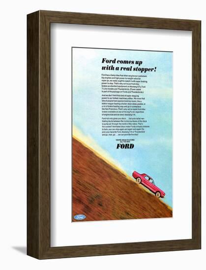 1966 Mustang - a Real Stopper-null-Framed Art Print