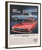 1966 Mustang- Improve a Winner-null-Framed Art Print