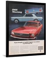 1966 Mustang- Improve a Winner-null-Framed Art Print