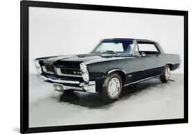 1966 Pontiac GTO Watercolor-NaxArt-Framed Art Print