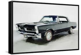 1966 Pontiac GTO Watercolor-NaxArt-Framed Stretched Canvas