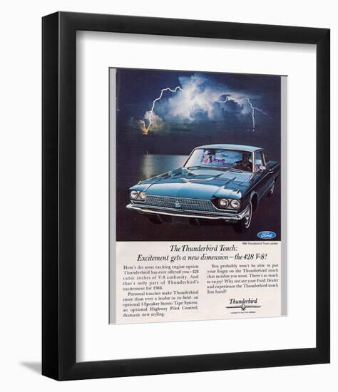 1966 Thunderbird-The 428 V-8-null-Framed Art Print