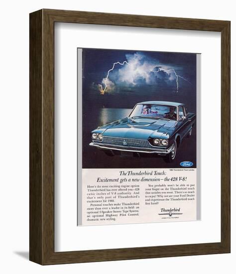 1966 Thunderbird-The 428 V-8-null-Framed Art Print