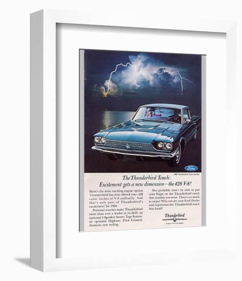 1966 Thunderbird-The 428 V-8-null-Framed Art Print