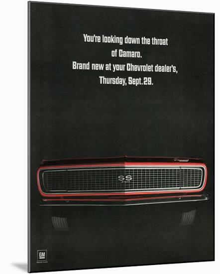 1967 Chevrolet Camaro: Throat-null-Mounted Art Print