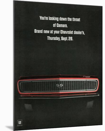 1967 Chevrolet Camaro: Throat-null-Mounted Art Print