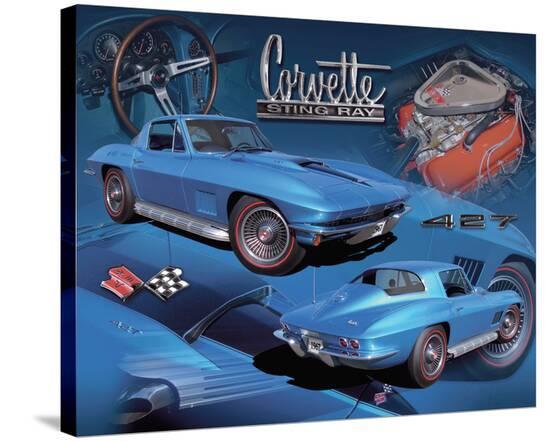 1967 Corvette--Stretched Canvas