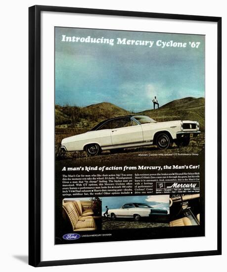 1967 Mercury Cyclone Man's Car-null-Framed Art Print