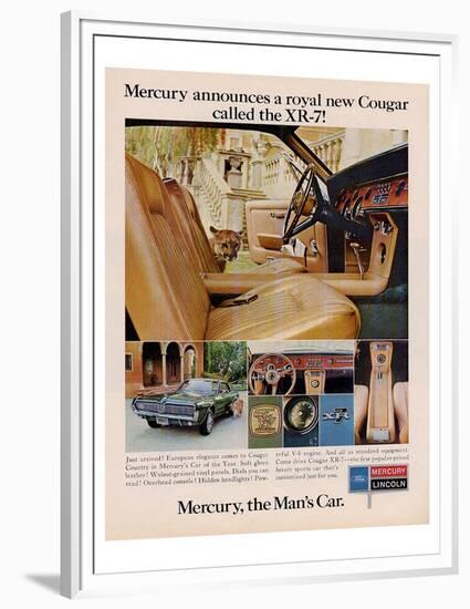 1967 Mercury -Royal New Cougar-null-Framed Premium Giclee Print