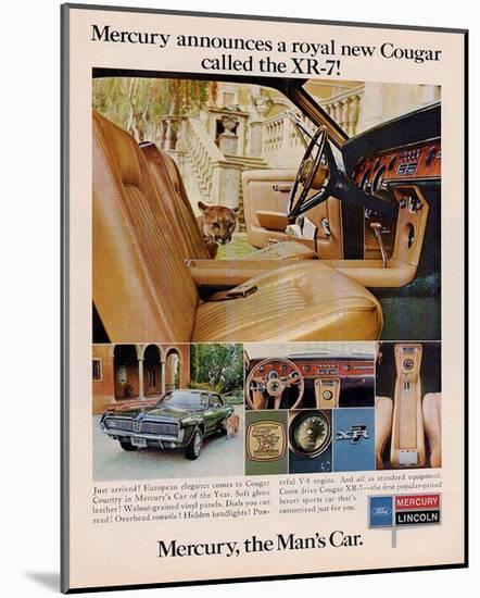 1967 Mercury -Royal New Cougar-null-Mounted Art Print