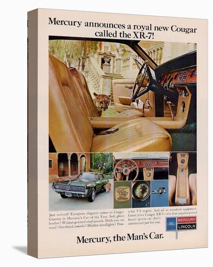 1967 Mercury -Royal New Cougar-null-Stretched Canvas