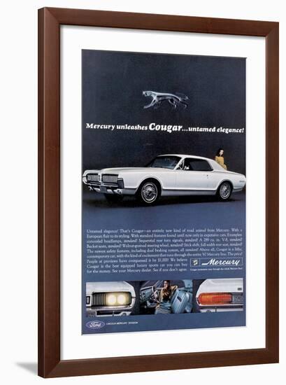 1967 Mercury Unleashes Cougar-null-Framed Art Print