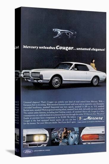 1967 Mercury Unleashes Cougar-null-Stretched Canvas