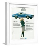 1967 Take the Mustang Pledge-null-Framed Art Print