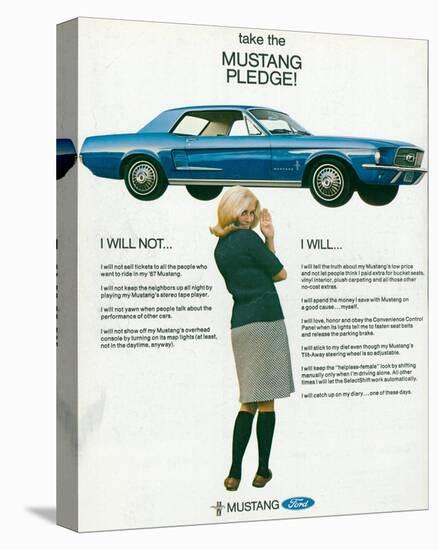 1967 Take the Mustang Pledge-null-Stretched Canvas