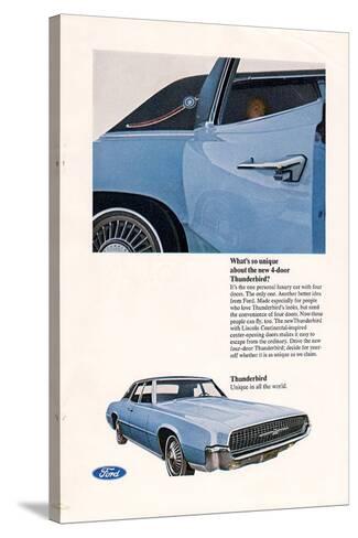 1967 Thunderbird New 4 Door Stretched Canvas Print At Allposters Com