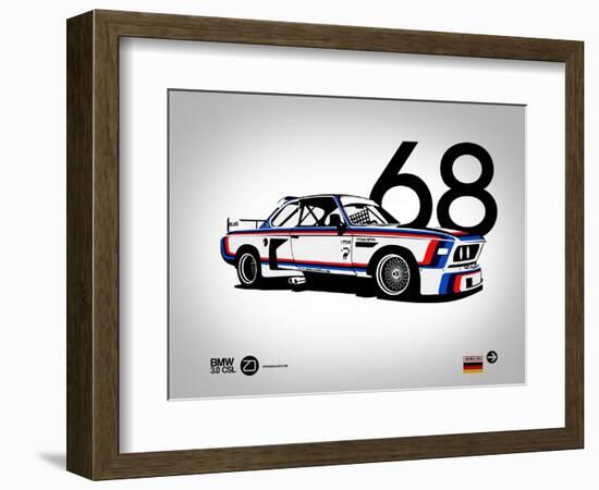 1968 BMW 3.0 CSL-NaxArt-Framed Art Print