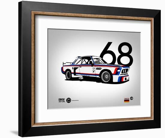 1968 BMW 3.0 CSL-NaxArt-Framed Art Print