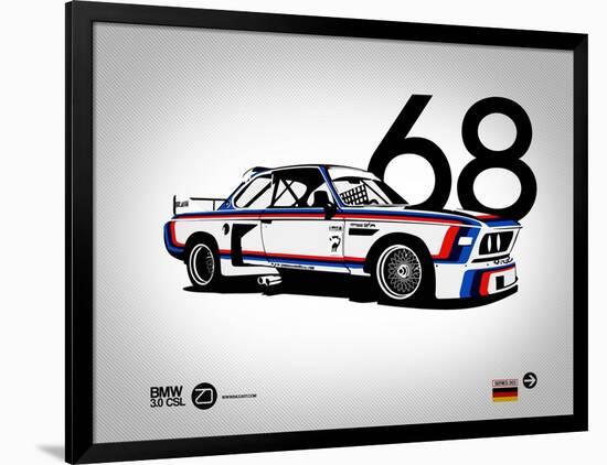 1968 BMW 3.0 CSL-NaxArt-Framed Art Print