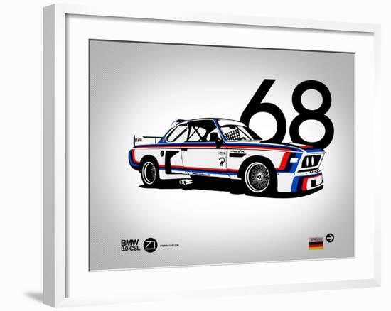 1968 BMW 3.0 CSL-NaxArt-Framed Art Print