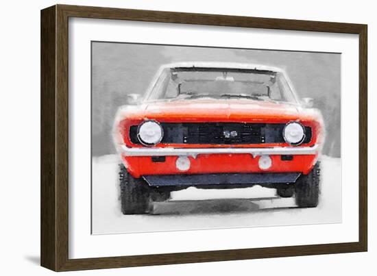 1968 Chevy Camaro SS Watercolor-NaxArt-Framed Art Print