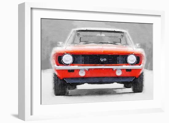 1968 Chevy Camaro SS Watercolor-NaxArt-Framed Art Print