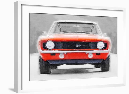 1968 Chevy Camaro SS Watercolor-NaxArt-Framed Art Print