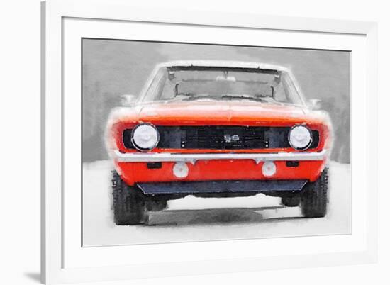 1968 Chevy Camaro SS Watercolor-NaxArt-Framed Art Print