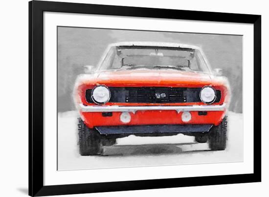 1968 Chevy Camaro SS Watercolor-NaxArt-Framed Art Print