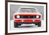 1968 Chevy Camaro SS Watercolor-NaxArt-Framed Premium Giclee Print