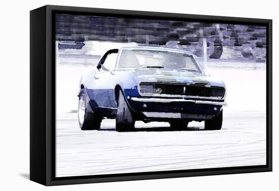 1968 Chevy Camaro Watercolor-NaxArt-Framed Stretched Canvas