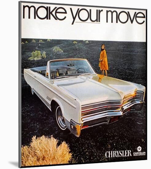 1968 Chrysler - Make Your Move-null-Mounted Art Print