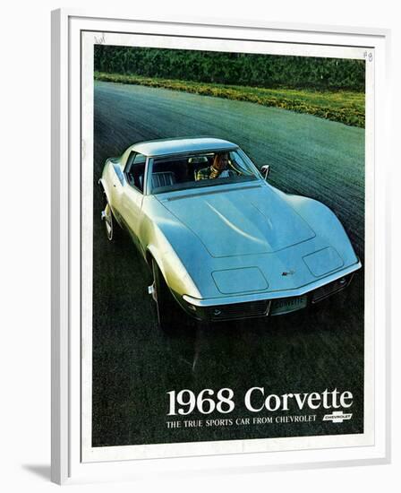 1968 Corvette True Sports Car-null-Framed Premium Giclee Print