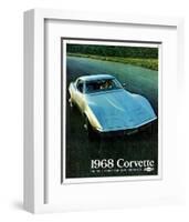 1968 Corvette True Sports Car-null-Framed Art Print