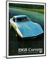 1968 Corvette True Sports Car-null-Mounted Art Print