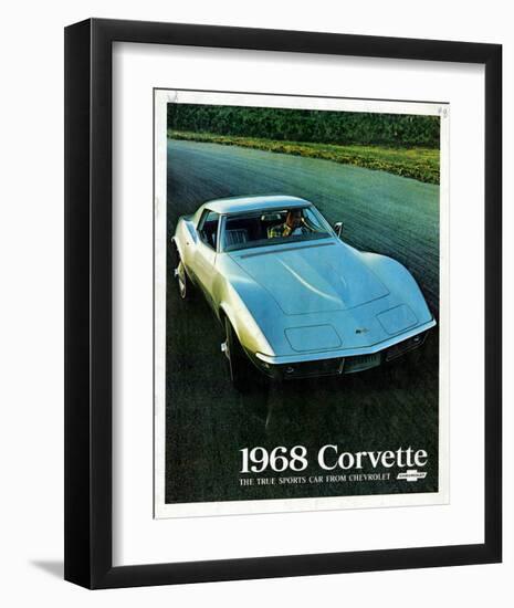 1968 Corvette True Sports Car-null-Framed Art Print