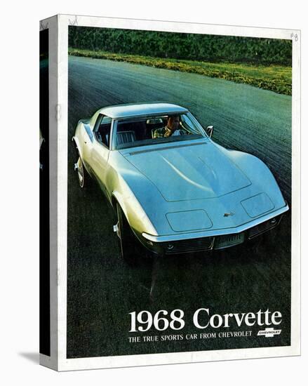 1968 Corvette True Sports Car-null-Stretched Canvas