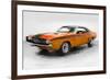 1968 Dodge Challenger Watercolor-NaxArt-Framed Premium Giclee Print