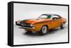 1968 Dodge Challenger Watercolor-NaxArt-Framed Stretched Canvas