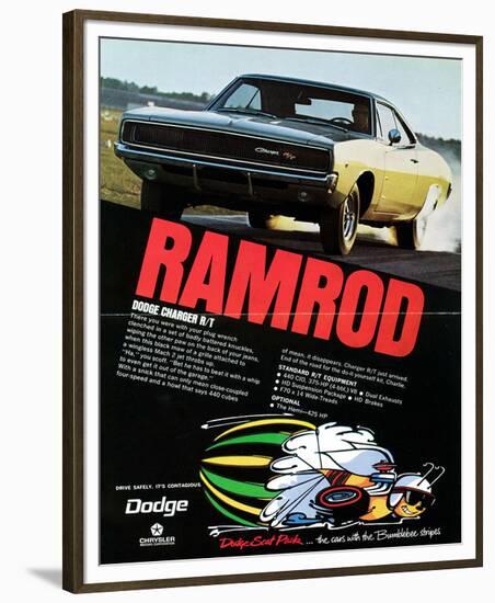 1968 Dodge Charger Ramrod-null-Framed Premium Giclee Print