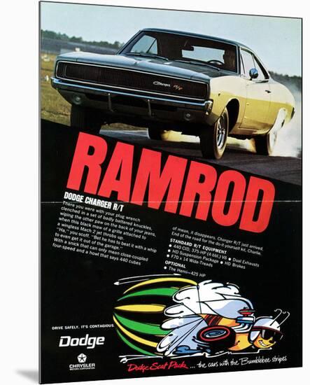 1968 Dodge Charger Ramrod-null-Mounted Premium Giclee Print