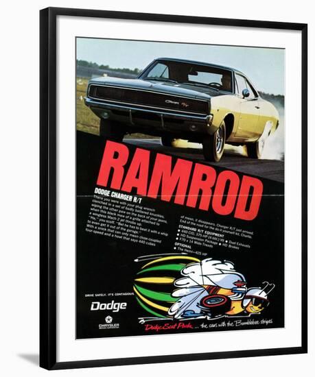 1968 Dodge Charger Ramrod-null-Framed Art Print